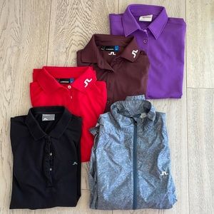 J. Lindeberg golf shirts and wind breaker in great condition